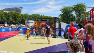 Sports event with NeoXperiences interactive wall at the Paris 2024 Olympic Games