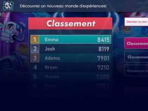 Screenshot of the player ranking in the event mode developed by NeoXperiences