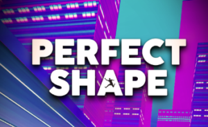 Logo for Perfect Shape, a game of coordination and movement on an interactive wall in an urban graphic universe