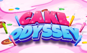 Logo for the Cake Odyssey interactive game, a gourmet game projected onto a NeoXperiences interactive wall