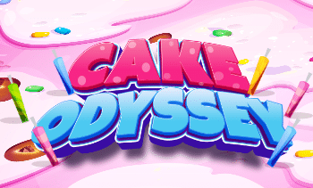 Logo du jeu interactif Cake Odyssey, jeu gourmand projeté sur un mur interactif NeoXperiences