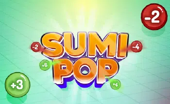 Sumi Pop, jeu éducatif Neo One de NeoXperiences : résolvez des calculs en additionnant et soustrayant pour atteindre le bon résultat